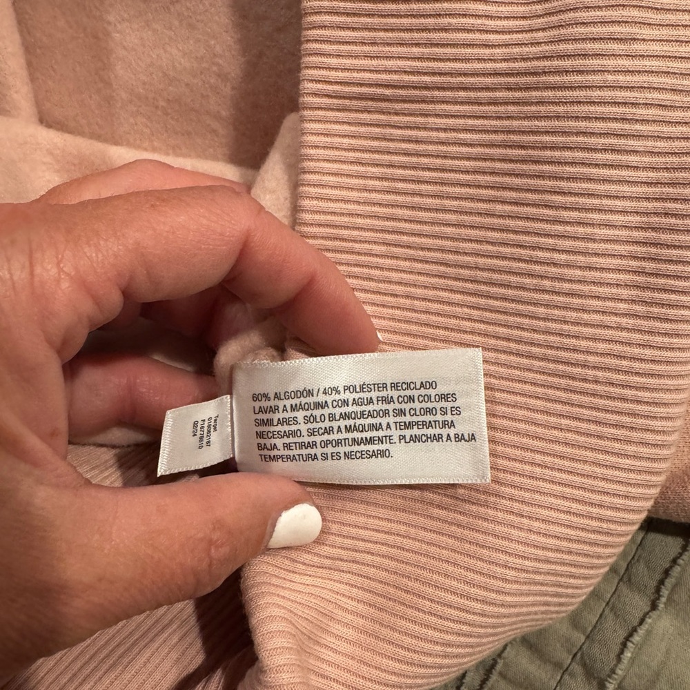 A New Day Pink Long Sleeve 1/4 Zip Sweatshirt - Picture 7 of 10
